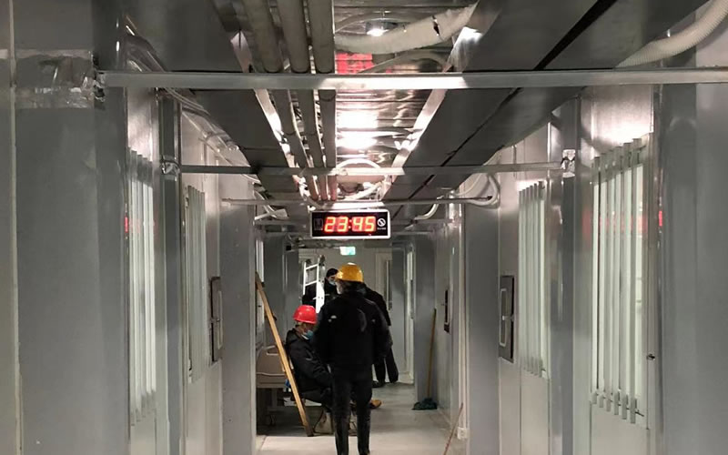 雷神山醫(yī)院走廊呼叫器顯示屏